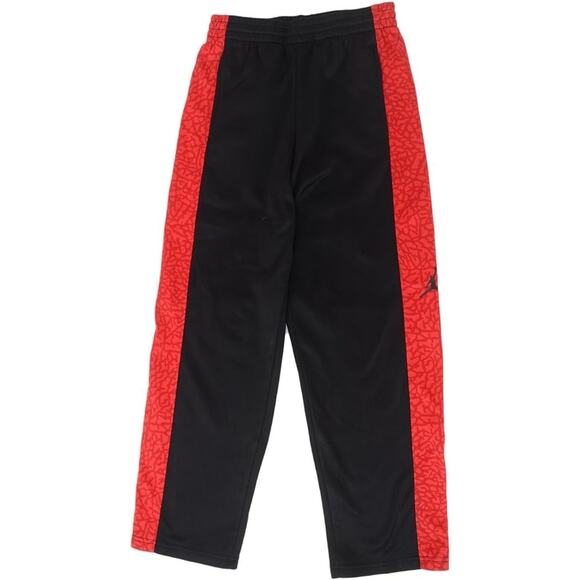 Nike Jordan Therma-Fit Boys Elephant Print Basketball Pants Black Red XL New - Picture 1 of 11